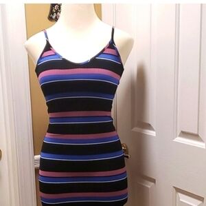 Express Striped Sleeveless Bodycon Dress